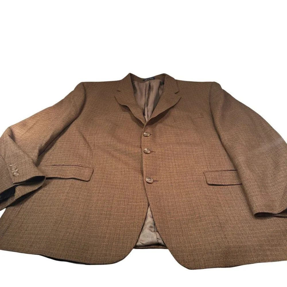 Ralph Lauren Houndstooth Sport Coat Mens Blazer Jacket Lambswool Single Breasted